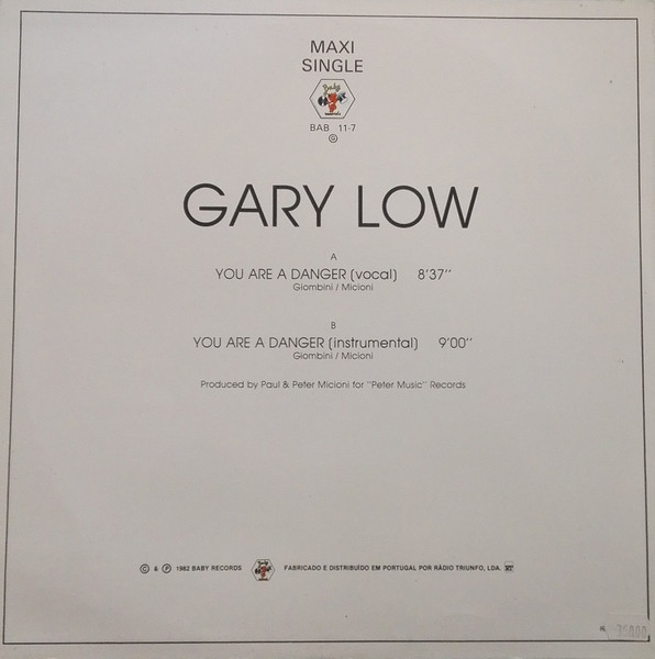 Gary Low - You Are A Danger | Baby Records (BAB 11-7) - 2 Gary Low - You Are A Danger | Baby Records (BAB 11-7) - 2