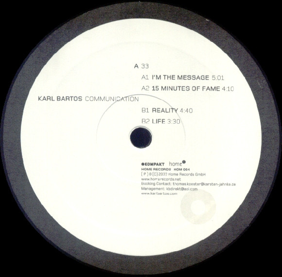Karl Bartos - Communication | Home Records (HOM 004) - 2 Karl Bartos - Communication | Home Records (HOM 004) - 2