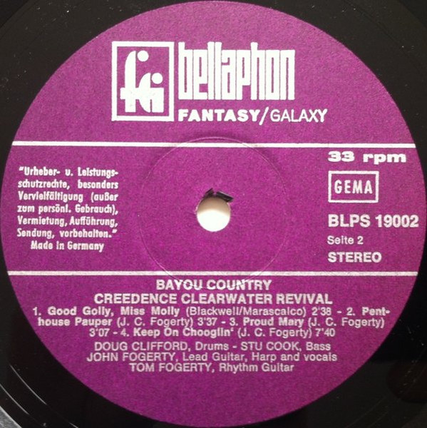 Creedence Clearwater Revival - Bayou Country | Bellaphon (BLPS 19002) - 4 Creedence Clearwater Revival - Bayou Country | Bellaphon (BLPS 19002) - 4