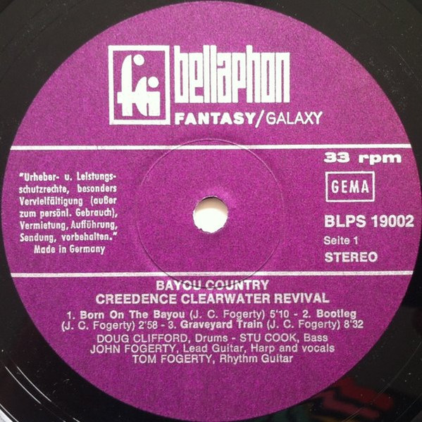 Creedence Clearwater Revival - Bayou Country | Bellaphon (BLPS 19002) - 3 Creedence Clearwater Revival - Bayou Country | Bellaphon (BLPS 19002) - 3