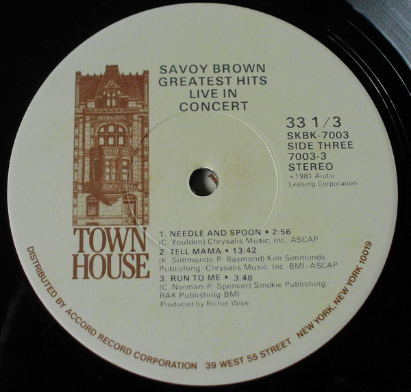 Savoy Brown - Greatest Hits Live In Concert | Town House (SKBK 7003) - 4 Savoy Brown - Greatest Hits Live In Concert | Town House (SKBK 7003) - 4