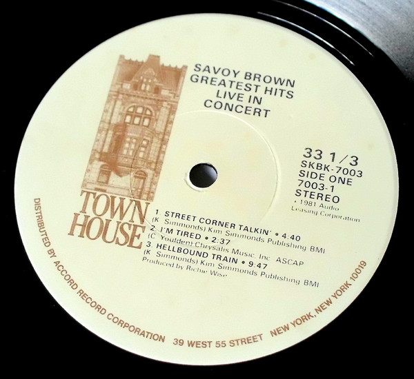 Savoy Brown - Greatest Hits Live In Concert | Town House (SKBK 7003) - 2 Savoy Brown - Greatest Hits Live In Concert | Town House (SKBK 7003) - 2