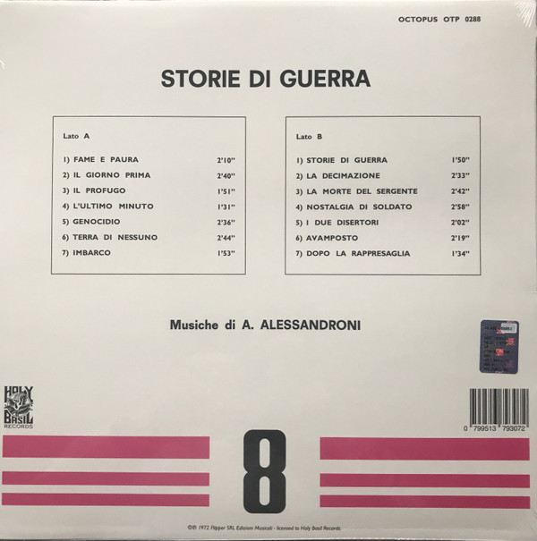 Alessandro Alessandroni - Storie Di Guerra | Holy Basil Records (HBR-011) - 2