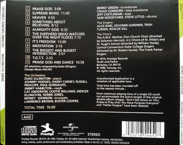 Duke Ellington - Second Sacred Concert | Prestige (00025218544528) - 2 Duke Ellington - Second Sacred Concert | Prestige (00025218544528) - 2