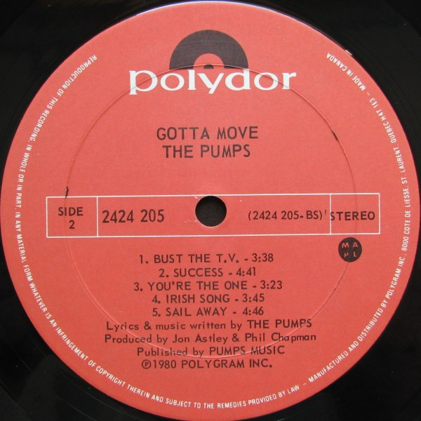 The Pumps - Gotta Move | Polydor (2424 205) - 4