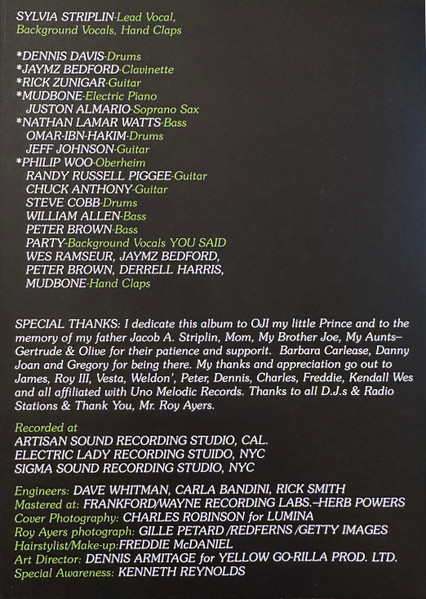 Sylvia Striplin - Give Me Your Love CD | Universal Sound (US CD34) - 3 Sylvia Striplin - Give Me Your Love CD | Universal Sound (US CD34) - 3