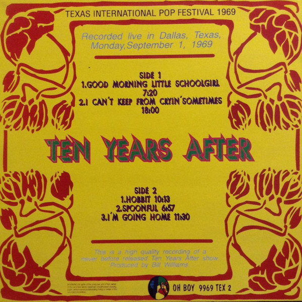 Ten Years After - Texas International Pop Festival | Oh Boy (OH BOY 9969 TEX 2) - 2