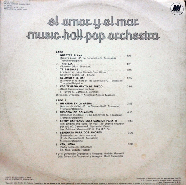 Music Hall Pop Orchestra - El Amor Y El Mar | Music Hall (13.183) - 2 Music Hall Pop Orchestra - El Amor Y El Mar | Music Hall (13.183) - 2