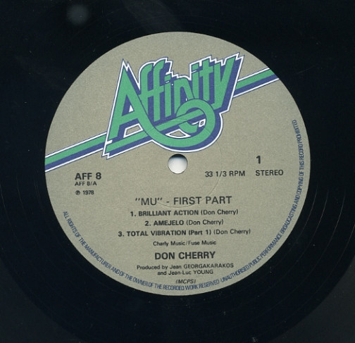 Don Cherry - Mu First Part | Affinity (AFF 8) - 3