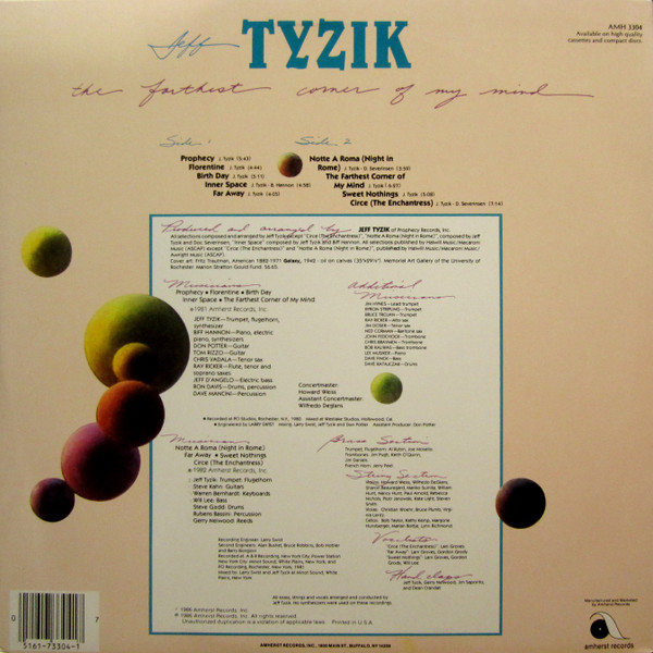 Jeff Tyzik - The Farthest Corner Of My Mind | Amherst Records (AMH 3304) - 2