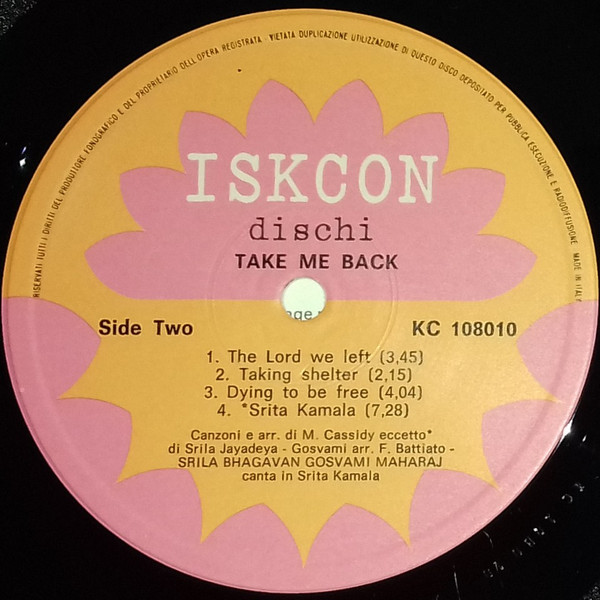 Michael Cassidy - Take Me Back | Iskcon Records (KC 108010) - 2 Michael Cassidy - Take Me Back | Iskcon Records (KC 108010) - 2