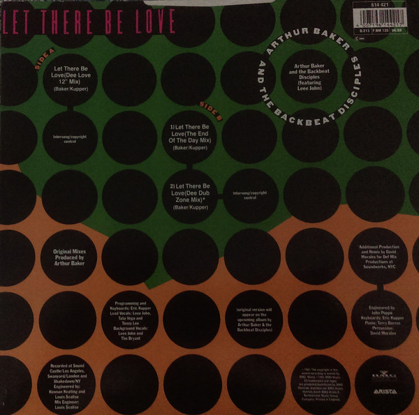 Arthur Baker And The Backbeat Disciples - Let There Be Love | Arista (614 421) - 2