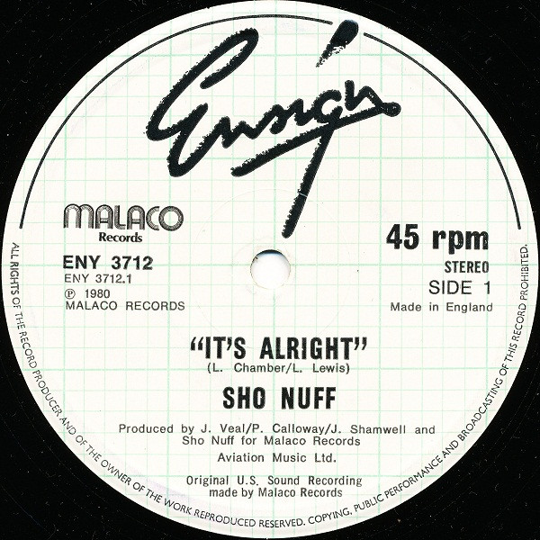 Sho Nuff - It's Alright | Ensign (ENY 3712) - main