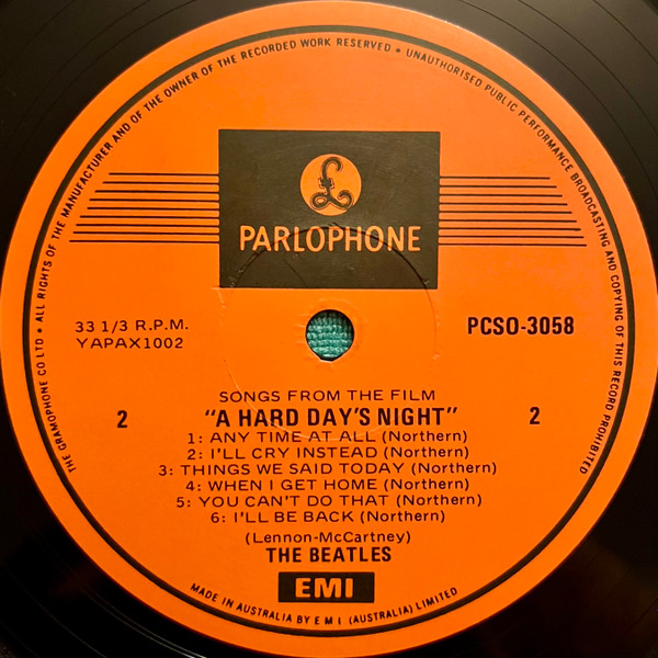 The Beatles - A Hard Day's Night | Parlophone (PCSO 3058) - 2 The Beatles - A Hard Day's Night | Parlophone (PCSO 3058) - 2