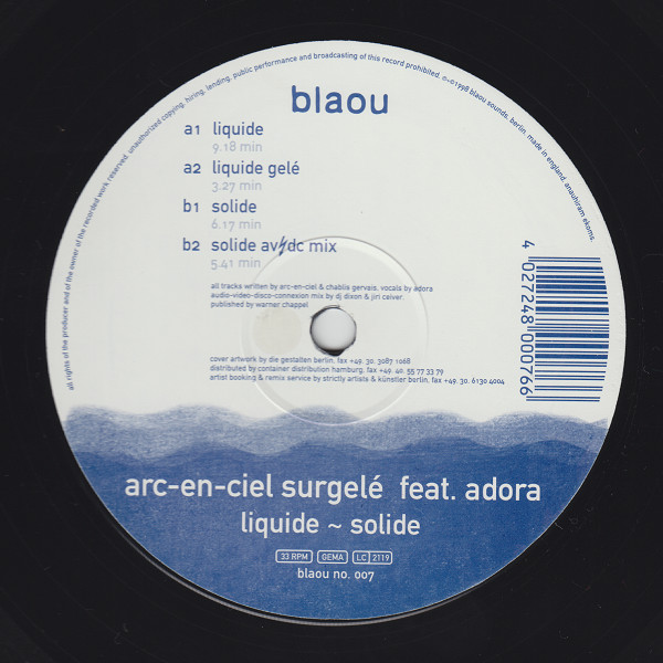 Arc-En-Ciel Feat. Adora Ariam-Odili - Liquide-Solide | Blaou (blaou no. 007) - 2 Arc-En-Ciel Feat. Adora Ariam-Odili - Liquide-Solide | Blaou (blaou no. 007) - 2