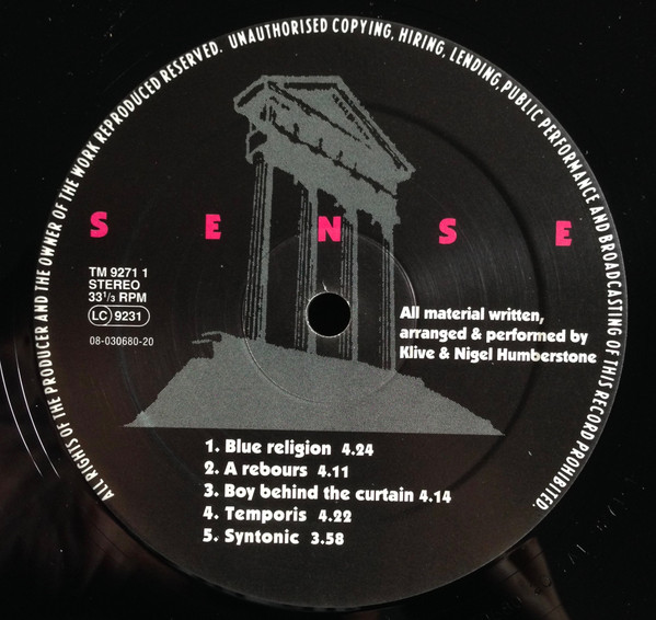 In The Nursery - Sense | Third Mind Records (TM 9271 1) - 3
