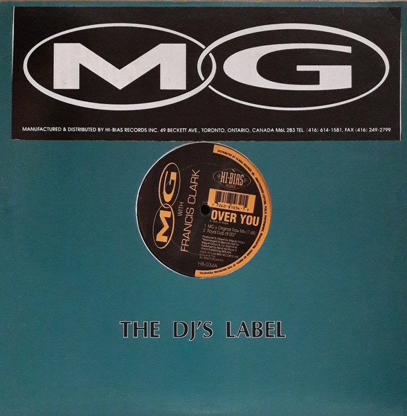 MG With Francis Clark - Over You | Hi-Bias Records (HB-034) - main