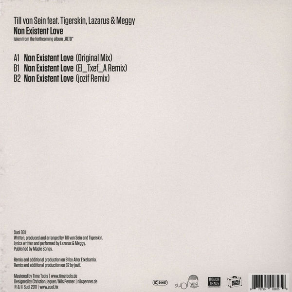 Till Von Sein Feat. Tigerskin , Lazarus Mathebula & Meggy - Non Existent Love | Suol (Suol 031) - 2 Till Von Sein Feat. Tigerskin , Lazarus Mathebula & Meggy - Non Existent Love | Suol (Suol 031) - 2