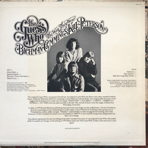 The Guess Who - The Way They Were | RCA (APL1-1778) - 2 The Guess Who - The Way They Were | RCA (APL1-1778) - 2