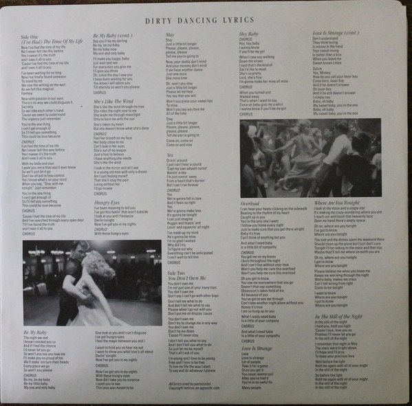 Various - Original Soundtrack From The Vestron Motion Picture - Dirty Dancing | RCA Victor (6408-1-R) - 4 Various - Original Soundtrack From The Vestron Motion Picture - Dirty Dancing | RCA Victor (6408-1-R) - 4