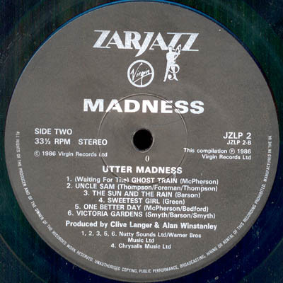 Madness - Utter Madness | Zarjazz (JZLP 2) - 3 Madness - Utter Madness | Zarjazz (JZLP 2) - 3