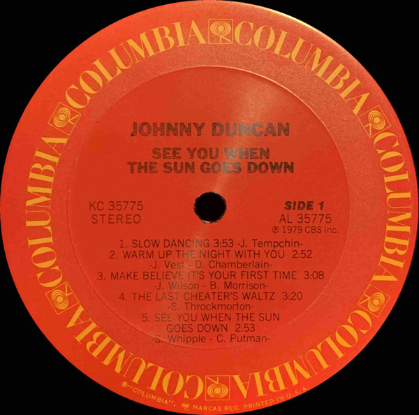 Johnny Duncan - See You When The Sun Goes Down | Columbia (KC 35775) - 3