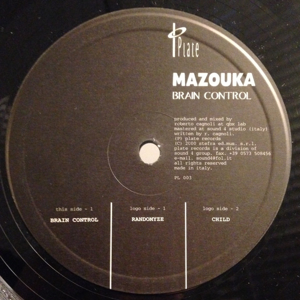 Mazouka - Brain Control | Plate Records (PL 003)