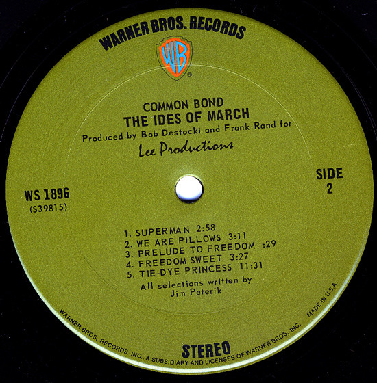 The Ides Of March - Common Bond | Warner Bros. Records (WS 1896) - 4 The Ides Of March - Common Bond | Warner Bros. Records (WS 1896) - 4