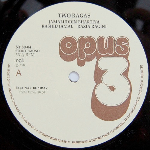 Jamaluddin Bhartiya - Two Ragas | Opus 3 (8004) - 3 Jamaluddin Bhartiya - Two Ragas | Opus 3 (8004) - 3