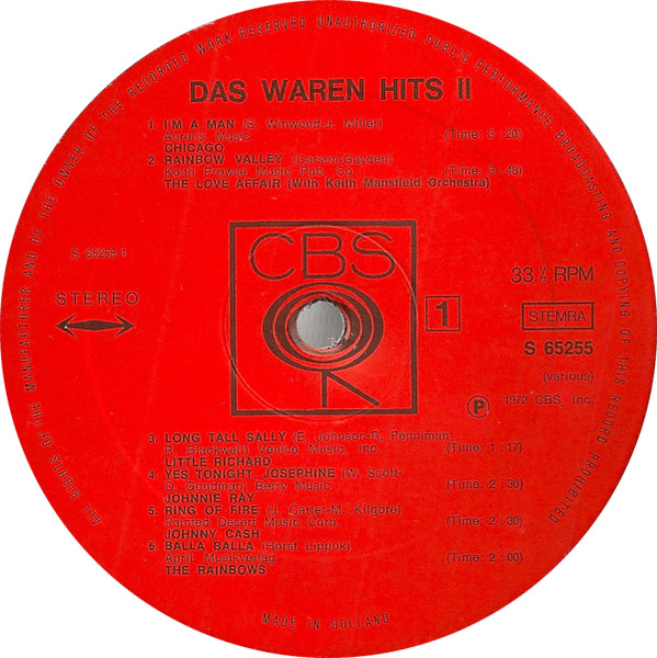 Various - Das Waren Hits II | CBS (S 65 255) - 3