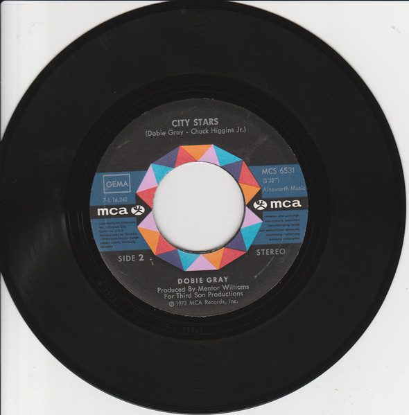 Dobie Gray - Drift Away / City Stars | MCA Records (MCS 6531) - 3