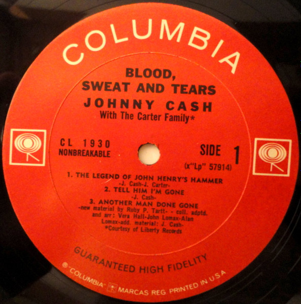 Johnny Cash With The Carter Family - Blood, Sweat And Tears | Columbia (CL 1930) - 3