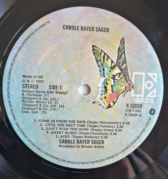 Carole Bayer Sager - Carole Bayer Sager | Elektra (K52059) - 2 Carole Bayer Sager - Carole Bayer Sager | Elektra (K52059) - 2