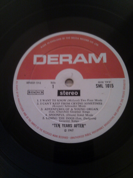 Ten Years After - Ten Years After | Deram (SML 1015) - 3 Ten Years After - Ten Years After | Deram (SML 1015) - 3