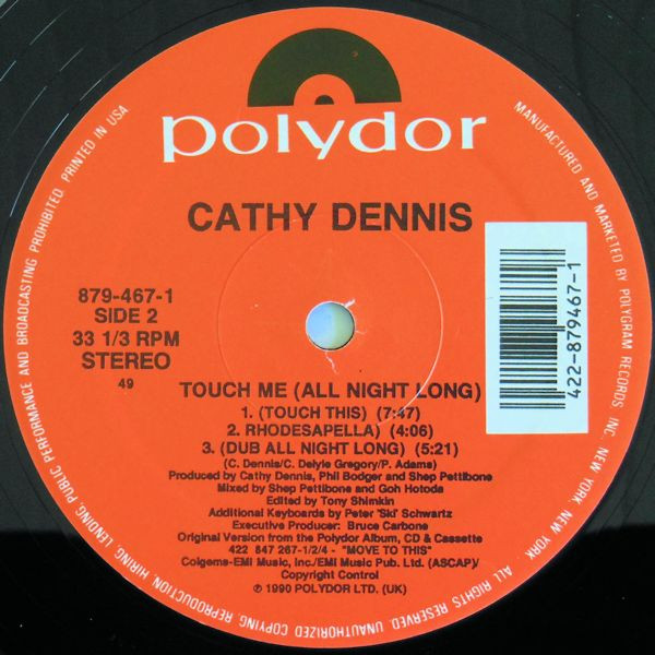Cathy Dennis - Touch Me (All Night Long) | Polydor (879 467-1) - 4 Cathy Dennis - Touch Me (All Night Long) | Polydor (879 467-1) - 4
