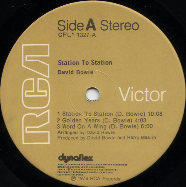 David Bowie - Station To Station | RCA (CPL1-1327) - 3