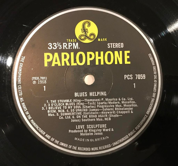 Love Sculpture - Blues Helping | Parlophone (PCS 7059) - 3 Love Sculpture - Blues Helping | Parlophone (PCS 7059) - 3
