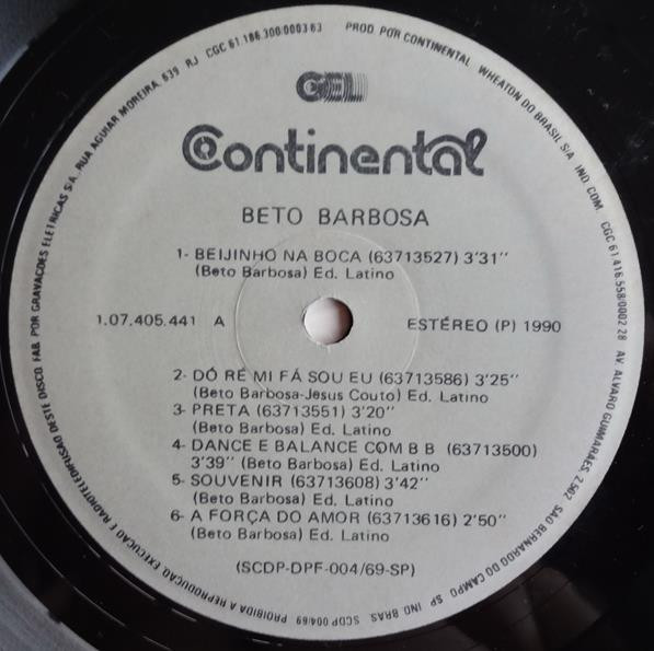 Beto Barbosa - Beto Barbosa | Gel Continental (1-07-405-441) - main Beto Barbosa - Beto Barbosa | Gel Continental (1-07-405-441) - main