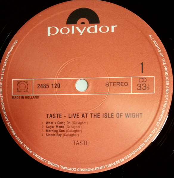 Taste - Live At The Isle Of Wight | Polydor (2485 120) - 2
