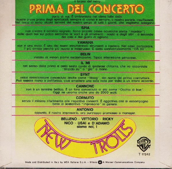 New Trolls - Anche Noi | Warner Bros. Records (T 17342) - 2