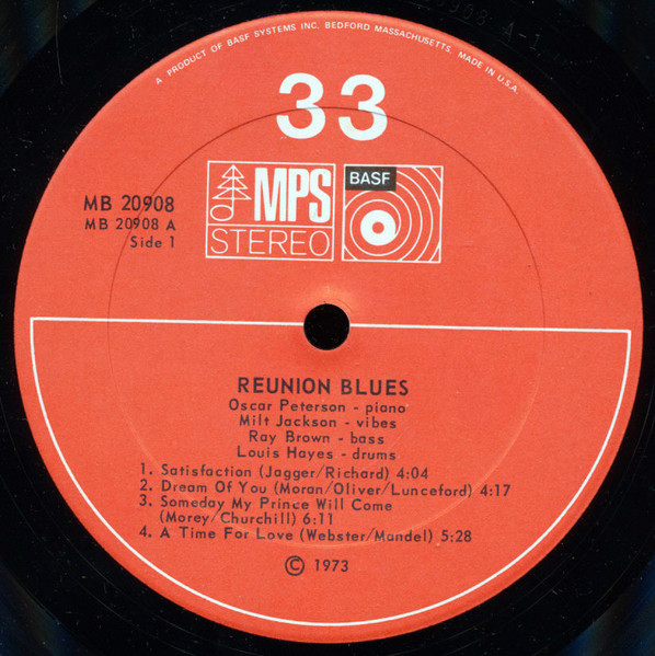 Oscar Peterson , Milt Jackson , Ray Brown , Louis Hayes - Reunion Blues | MPS Records (MB 20908) - 3 Oscar Peterson , Milt Jackson , Ray Brown , Louis Hayes - Reunion Blues | MPS Records (MB 20908) - 3