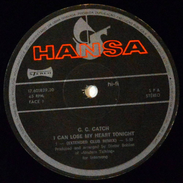 C.C. Catch - I Can Lose My Heart Tonight (Extended Club Remix) | Dacapo (17.601829.30) - 3