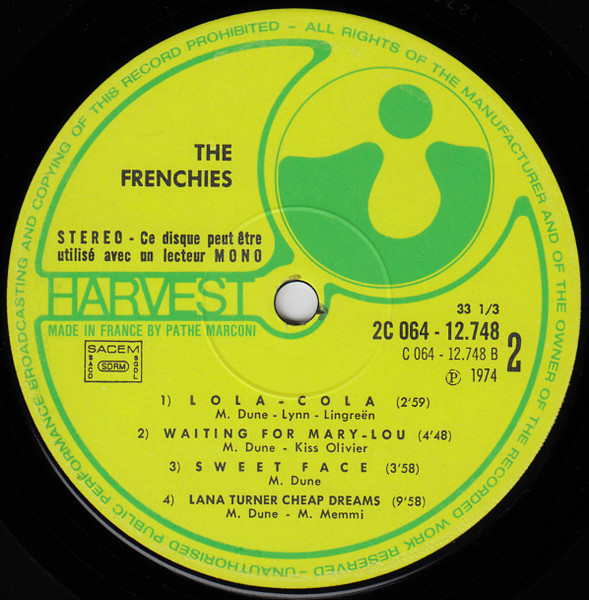 The Frenchies - Lola-Cola | Harvest (2 C 064-12748) - 4