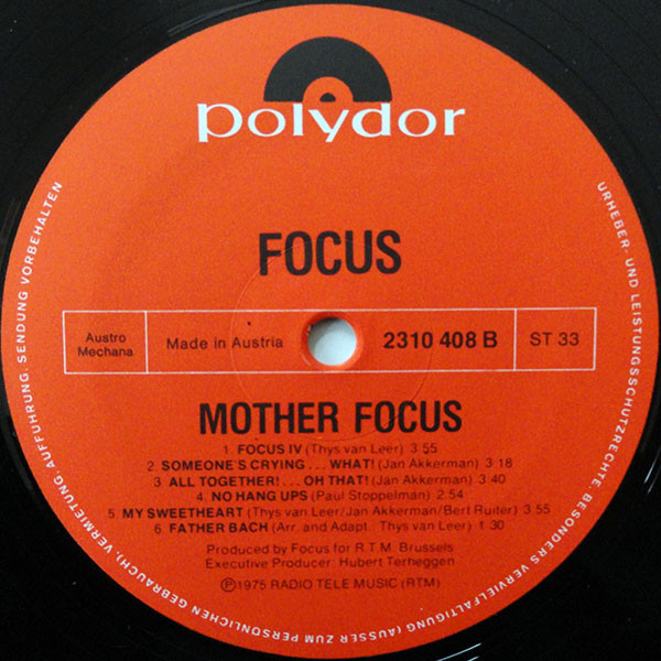 Focus - Mother Focus | Polydor (2310 408) - 4 Focus - Mother Focus | Polydor (2310 408) - 4