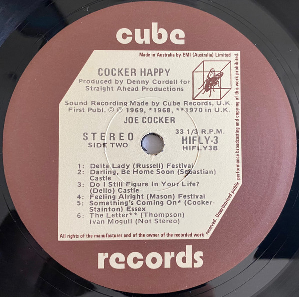 Joe Cocker - Cocker Happy | Cube Records (HIFLY 3) - 2