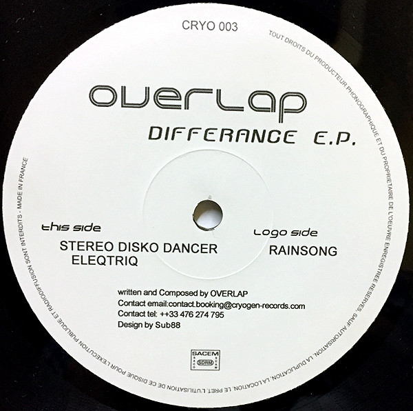 Overlap - Differance E.P. | Cryogen Records (CRYO 003) - 2 Overlap - Differance E.P. | Cryogen Records (CRYO 003) - 2