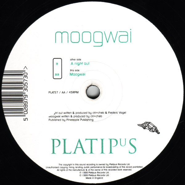 Moogwai - A Night Out / Moogwai | Platipus (PLAT57)