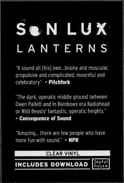 Son Lux - Lanterns | Joyful Noise Recordings (JNR126) - 3 Son Lux - Lanterns | Joyful Noise Recordings (JNR126) - 3