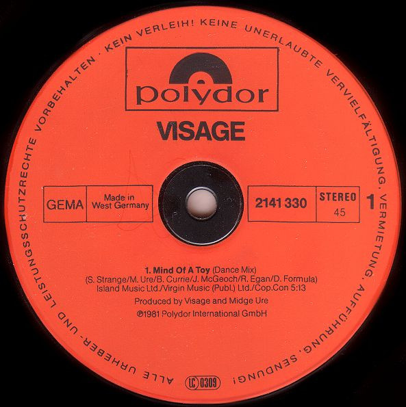 Visage - Mind Of A Toy | Polydor (2141 330) - 3