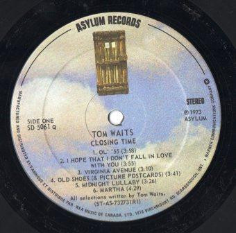 Tom Waits - Closing Time | Asylum Records (SD5061) - 2 Tom Waits - Closing Time | Asylum Records (SD5061) - 2